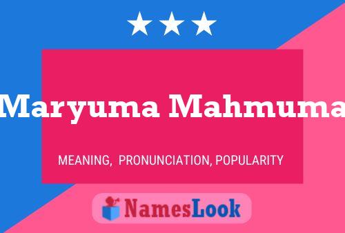 Maryuma Mahmuma Name Poster