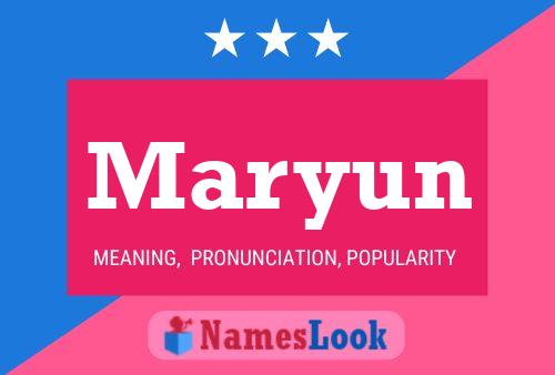 Maryun Name Poster