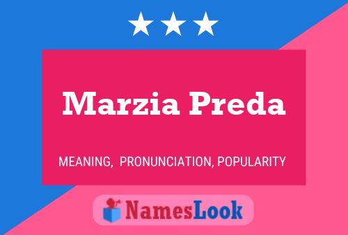 Marzia Preda Name Poster