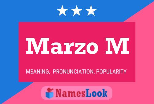 Marzo M Name Poster