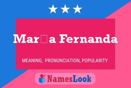 María Fernanda Name Poster