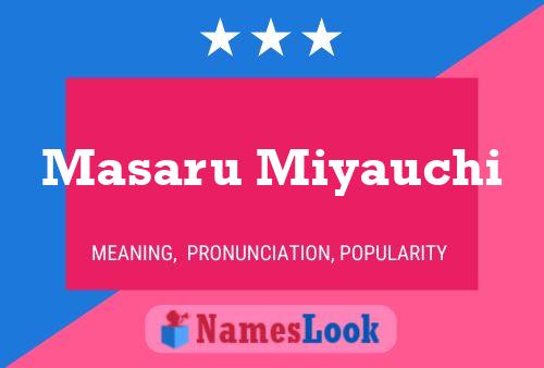 Masaru Miyauchi Name Poster