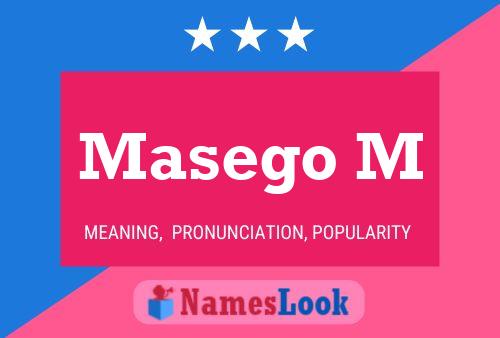 Masego M Name Poster