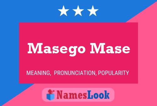 Masego Mase Name Poster