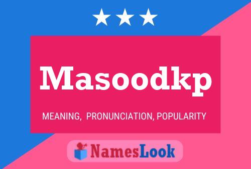 Masoodkp Name Poster