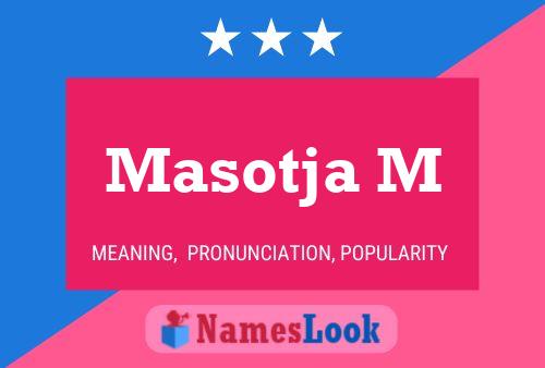 Masotja M Name Poster