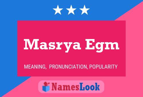 Masrya Egm Name Poster