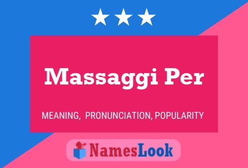 Massaggi Per Name Poster