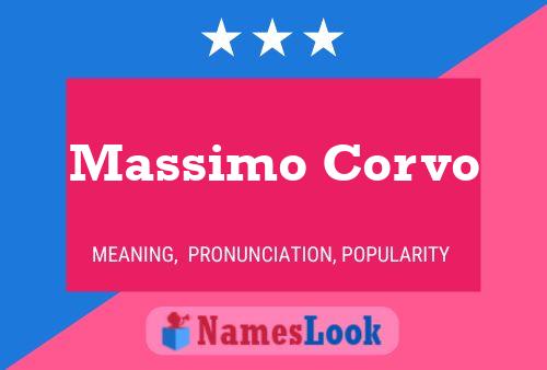 Massimo Corvo Name Poster