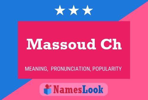 Massoud Ch Name Poster