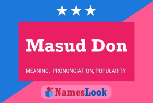 Masud Don Name Poster