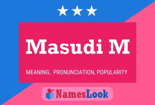 Masudi M Name Poster