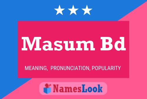 Masum Bd Name Poster