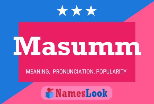 Masumm Name Poster