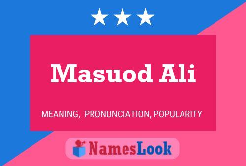 Masuod Ali Name Poster