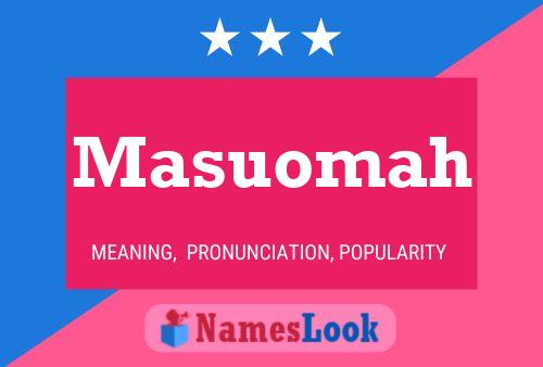 Masuomah Name Poster