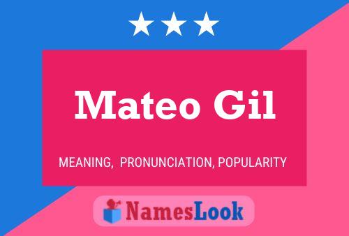 Mateo Gil Name Poster