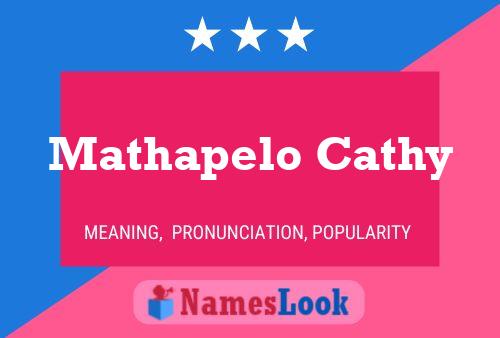 Mathapelo Cathy Name Poster