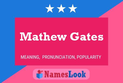 Mathew Gates Name Poster