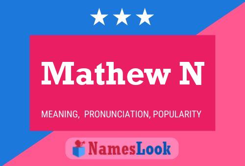 Mathew N Name Poster