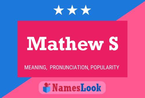 Mathew S Name Poster