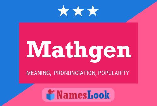 Mathgen Name Poster