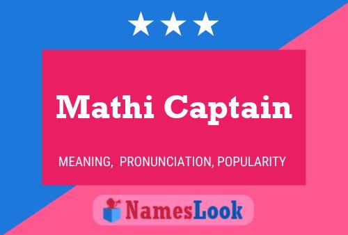 Mathi Captain Name Poster