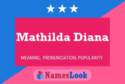 Mathilda Diana Name Poster