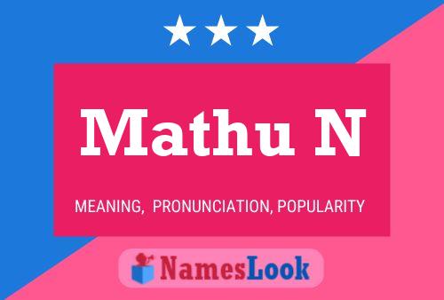 Mathu N Name Poster