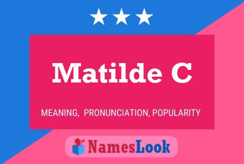 Matilde C Name Poster