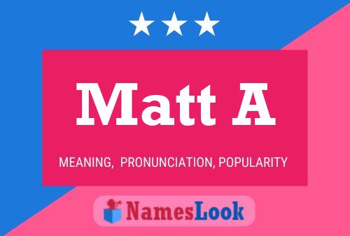 Matt A Name Poster