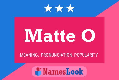 Matte O Name Poster