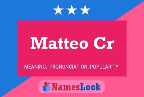 Matteo Cr Name Poster