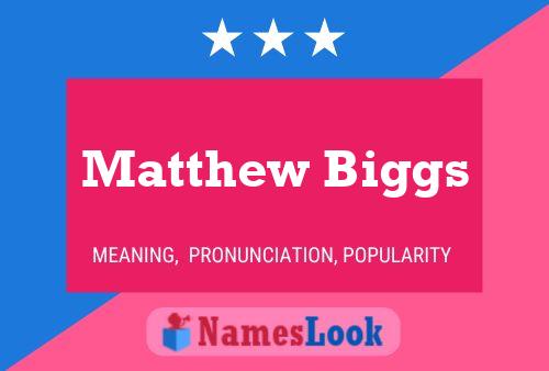 Matthew Biggs Name Poster