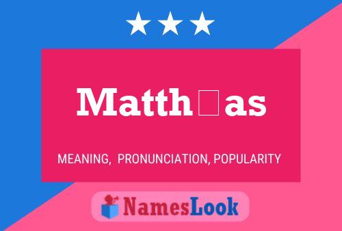 Matthías Name Poster