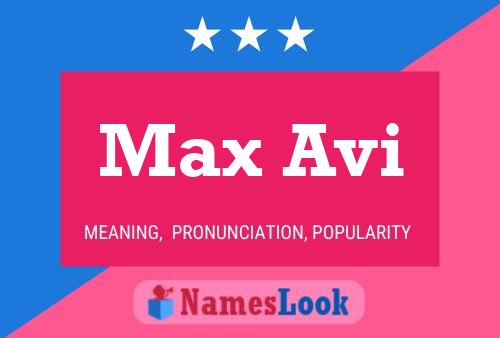 Max Avi Name Poster