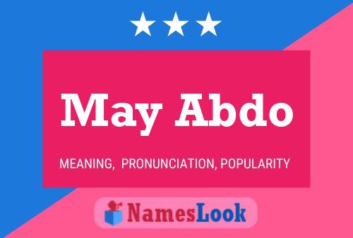 May Abdo Name Poster