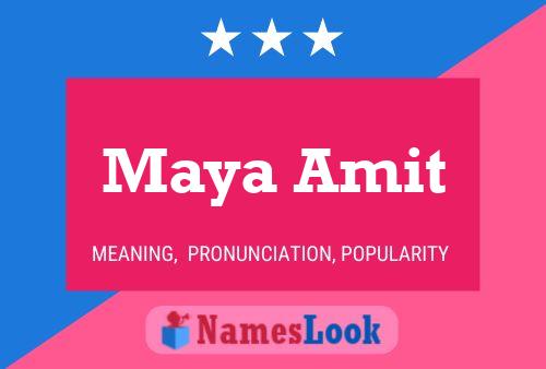 Maya Amit Name Poster