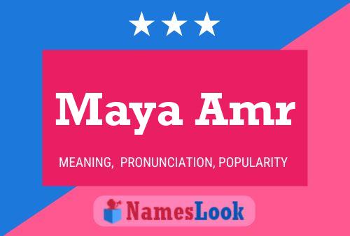 Maya Amr Name Poster