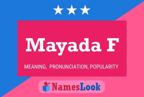 Mayada F Name Poster