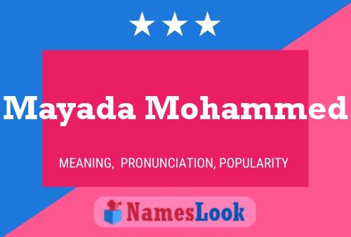 Mayada Mohammed Name Poster