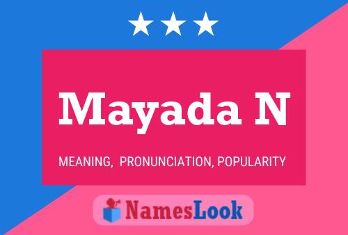 Mayada N Name Poster