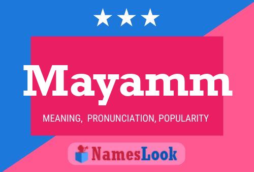 Mayamm Name Poster