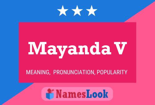 Mayanda V Name Poster