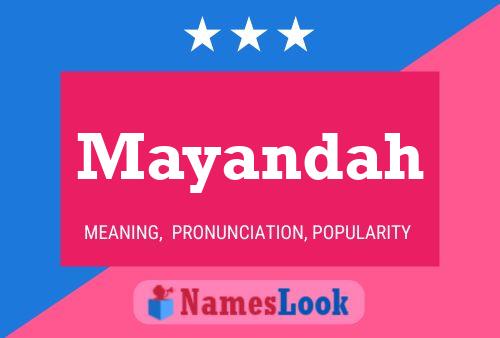 Mayandah Name Poster