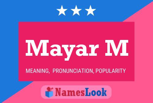 Mayar M Name Poster