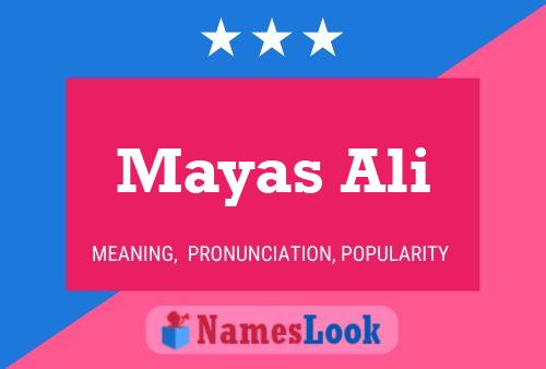 Mayas Ali Name Poster