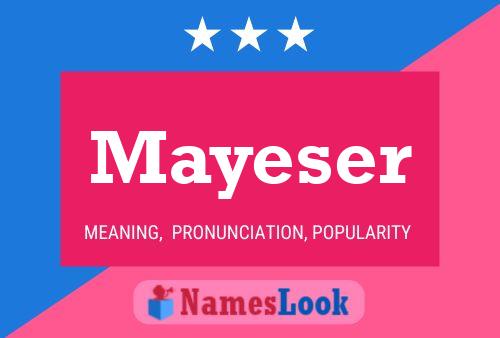 Mayeser Name Poster