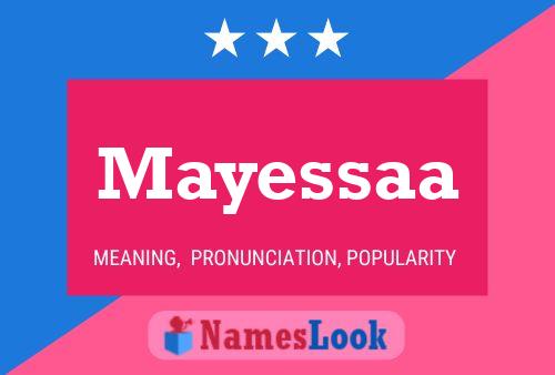 Mayessaa Name Poster