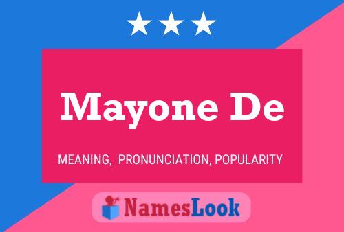 Mayone De Name Poster